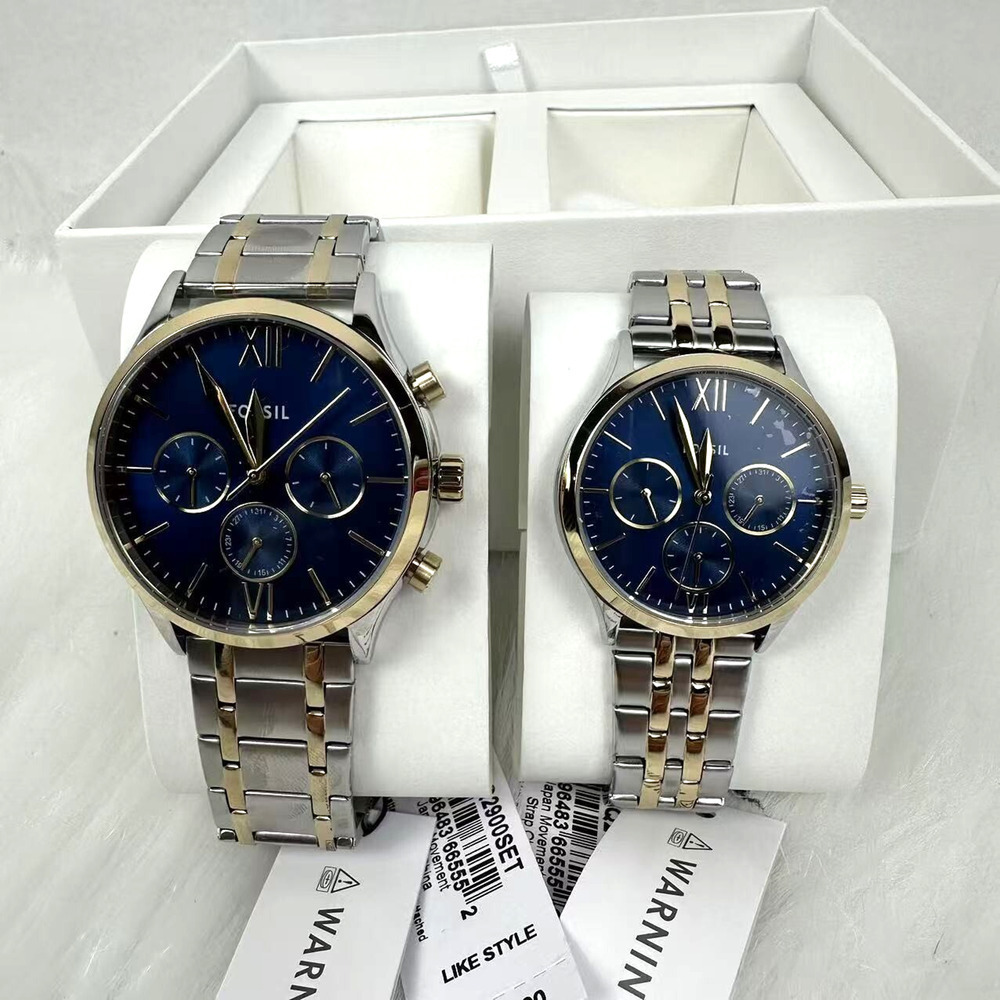 Fossil Fenmore Multifunction Two-Tone Stainless Steel Watch Set BQ2900SET